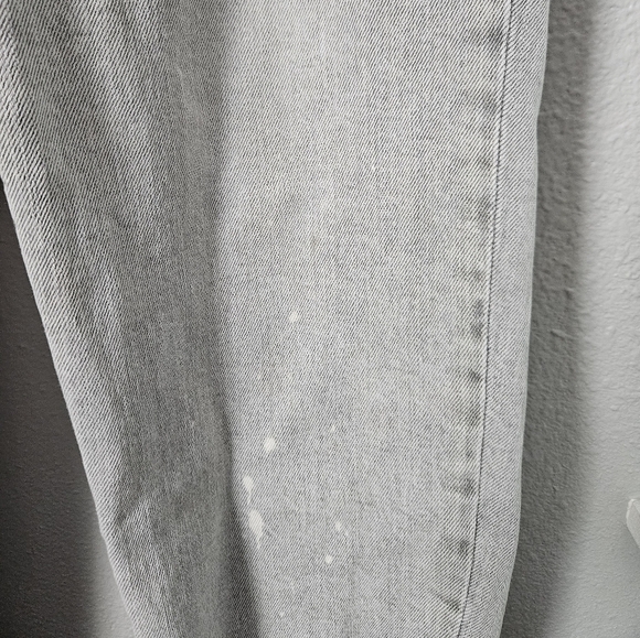 Old Navy OG Straight High Rise 12 Gray Paint Splatters - Picture 3 of 7